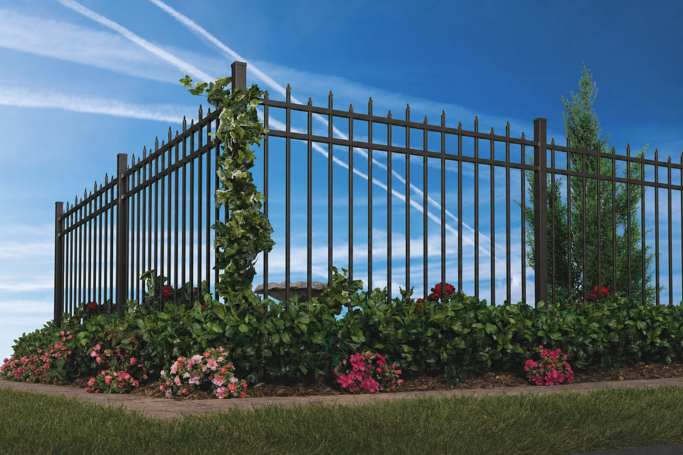 Aluminum fence installation