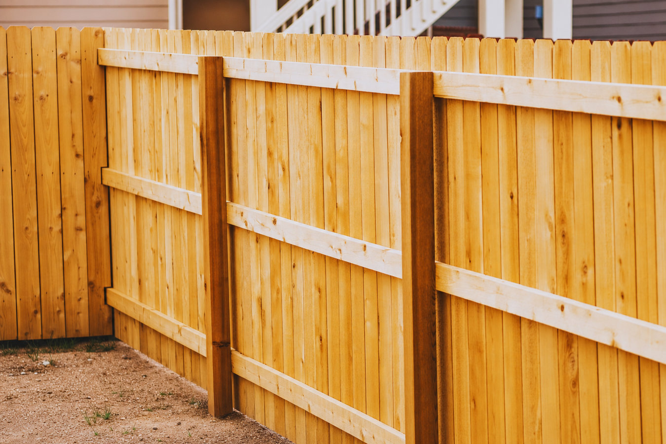 Wood fence installation